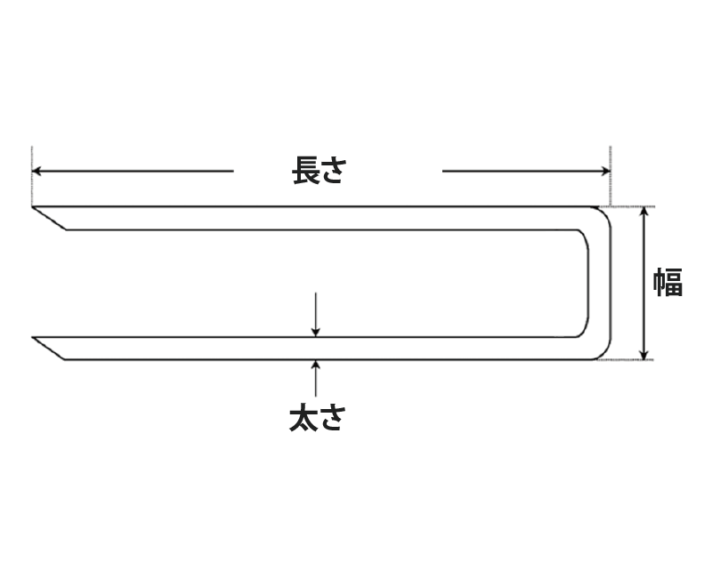 人工芝ピンのサイズ