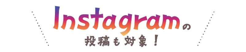 インスタグラムの投稿も対象pc