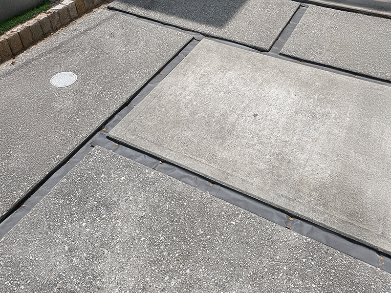 防草シートの固定_全景