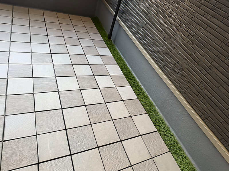 タイル調ベランダのdiy事例