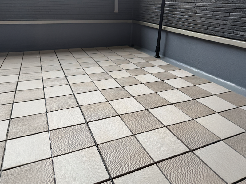 タイル調ベランダのdiy事例