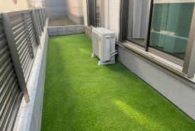 人工芝施工後②庭