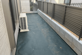 防草シート施工後①防草シート